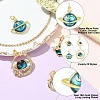 4Pcs 4 Styles Rack Plating Brass Micro Pave Cubic Zirconia Pendants KK-YW0002-79-2