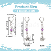 Acrylic Imitated Pearl & Alloy Pendant Stitch Markers HJEW-AB00300-2