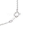 Rhodium Plated 925 Sterling Silver Clear Cubic Zirconia Crown Pendant Cable Chain Necklace Making STER-T007-105P-3