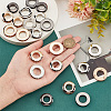   24Pcs 6 Style Zinc Alloy Screw-in Grommet Eyelet Findings FIND-PH0017-46-3