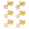 925 Sterling Silver Round Stud Earrings EJEW-TAC00028-1