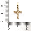 Brass Micro Pave Clear Cubic Zirconia Pendants KK-H493-03G-03-3