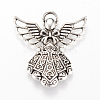 Tibetan Style Alloy Pendants X-TIBEP-Q063-124AS-RS-1