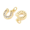 Brass Micro Pave Cubic Zirconia Pendants KK-C162-077G-2