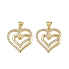 Brass Micro Pave Cubic Zirconia Pendants ZIRC-I367-12G-12-1