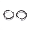 304 Stainless Steel Huggie Hoop Earrings EJEW-F111B-21mm-B-2