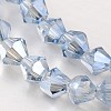 Electroplate Faceted Bicone Glass Beads Strands X-EGLA-P017-4mm-13-2