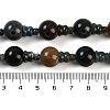 Natural Indian Agate 3-Hole Guru Beads Strands G-H064-E02-01-5