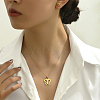 Gold Plated Butterfly Pendant Set with Earrings and Necklace for Women RH5416-1