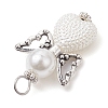 ABS Imitation Pearl Pendants PALLOY-JF02740-01-4
