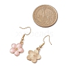 Flower Alloy Enamel Dangle Earrings for Women EJEW-JE06156-3