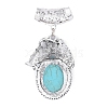 Synthetic Turquoise Pendants PALLOY-G270-01AS-2