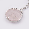 Natural Rose Quartz Keychain KEYC-P041-C012-4