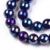 Electroplate Opaque Glass Beads Strands LS-GLAA-T032-P8mm-AB03-2