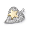 Brass Micro Pave Cubic Zirconia Pendants KK-S510-32GP-02-2