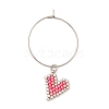 Glass Heart Wine Glass Charms AJEW-JO00191-2