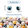  72Pcs 18 Colors Handmade Porcelain Beads PORC-NB0001-16-2