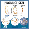 10Pcs Round Brass & ABS Imitation Pearl Leverback Earring Findings KK-TADJ0001-17-4