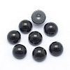 Natural Dyed & Heated Black Agate Cabochons X-G-P393-R02-6mm-1