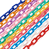 Yilisi 40 Strands 10 Colors Handmade Opaque Acrylic Paperclip Chains KY-YS0001-04-17