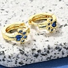 Brass Cubic Zirconia Hoop Earrings EJEW-M047-10G-2