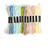 12Bundles 12 Colors Hand-woven Embroidery Cotton Threads PW-WGA0E47-06-1