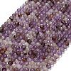 Natural Purple Phantom Quartz/Purple Lodolite Quartz Beads Strands G-L661-A01-5mm-2