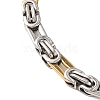 304 Stainless Steel Byzantine Chain Bracelets BJEW-B078-110GP-2