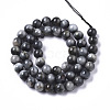 Natural Hawk's Eye Beads Strands G-R462-047C-AB-2