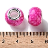 Brass Cores Acrylic European Beads OACR-M024-06S-07-3