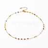Faceted Glass Beaded Necklaces NJEW-JN03278-2