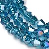 Transparent Electroplate Glass Beads Strands LS-GLAA-F029-4mm-A01-3