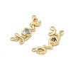 Brass With Cubic Zirconia Pendants KK-Q006-11G-2