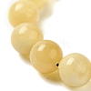 12.5mm Round Natural Yellow Jade Braided Bead Bracelets for Women Men BJEW-C060-01J-2