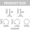 40Pcs 20 Styles 316L Surgical Stainless Steel & 316 Surgical Stainless Steel Hoop Nose Rings & Labrets AJEW-CJ0001-73-2
