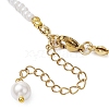 Shell Pearl Bead & Glass Seed Beads Beaded Necklaces NJEW-MZ00076-01-5