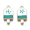 Rack Plating Alloy Enamel Pendants PALLOY-N172-034B-2