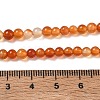 Round Natural Red Agate Bead Strands G-M257-4mm-26-4