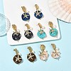 304 Stainless Steel & Acrylic & Natural Pearl Stud Dangle Earrings EJEW-JE07446-02-1