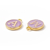 Golden Plated Alloy Enamel Charms ENAM-S118-10-M-2