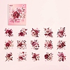 15Pcs 15 Styles Paper Self-adhesive Stickers PW-WG39B9C-04-1