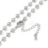 Rack Plating Brass Ball Chain Necklaces for Women NJEW-K382-12B-P-2