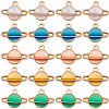 30Pcs 5 Colors Alloy Enamel Pendants ENAM-BM0001-34-1