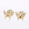 Long-Lasting Plated Brass Micro Pave Cubic Zirconia Charms X-ZIRC-F069-32G-2