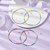 4Pcs 4 Colors Adjustable Glass Seed Beads Braided Bracelet Sets BJEW-JB10803-2