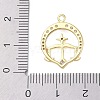 Brass Micro Pave Clear Cubic Zirconia Pendants FIND-B077-02G-08-3