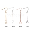 12Pairs 4 Colors Brass Real 18K Gold & Rose Gold & Platinum & Silver Plated Earring Hooks KK-LS0001-16-2