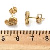 Rack Plating Brass Micro Pave Clear Cubic Zirconia Stud Earrings EJEW-K299-01G-O-5