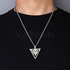 Non-Tarnish 201 Stainless Steel Pendant Necklaces for Man NJEW-Q336-02H-P-3