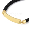 Ion Plating(IP) 304 Stainless Steel ID Bracelets for Women BJEW-K254-20G-01-2